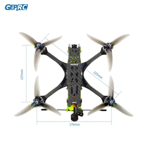 GEPRC MARK5 FPV Drone - Analog Freestyle 4S/6S 5Inch SPEEDX2 2107.5 F722-HD-BT For RC FPV Quadcopter LongRange Freestyle Drone 3 GEPRC MARK5 FPV Drone - Analog Freestyle 4S/6S 5Inch SPEEDX2 2107.5 F722-HD-BT For RC FPV Quadcopter LongRange Freestyle Drone — изображение 3