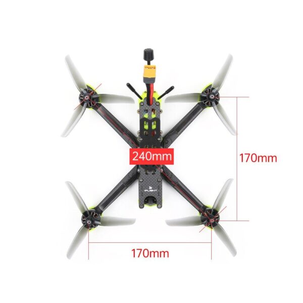 iFlight Nazgul5 Analog V2 240mm 5inch 6S FPV Drone BNF with BLITZ F7 45A stack / RaceCam R1 Mini 1200TVL 2.1mm Camera for FPV 3 iFlight Nazgul5 Analog V2 240mm 5inch 6S FPV Drone BNF with BLITZ F7 45A stack / RaceCam R1 Mini 1200TVL 2.1mm Camera for FPV - Image 3