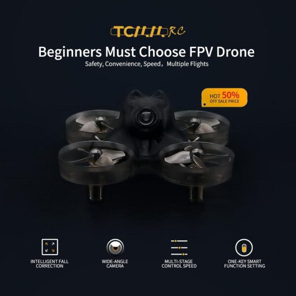 TCMMRC Runcam FPV drone - Multi-speed control RTF 38mm Propeller 5.8G 25mW VTX FPV Racing Drone 8620 brush motor drones - Image 3