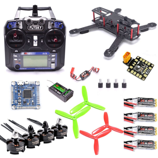 Flysky I6 Radio Mini ZMR250 QAV250 250mm Carbon Fiber Frame 2204 2300KV Motor 20A BLHeli_S ESC W/ LED F4 V3S Flight Control Kit - صورة Flysky I6 Radio Mini ZMR250 QAV250 250mm Carbon Fiber Frame 2204 2300KV Motor 20A BLHeli_S ESC W/ LED F4 V3S Flight Control Kit - صورة 3