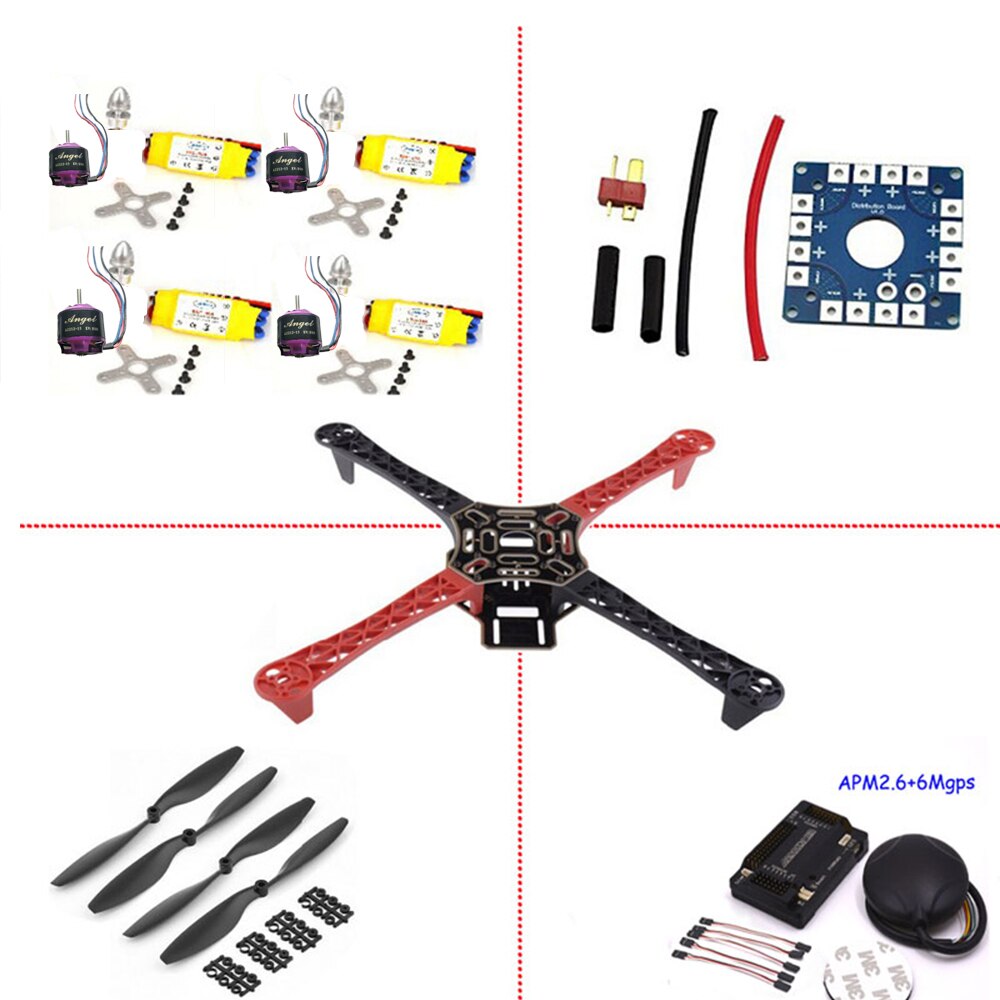 Frame F450 Qav250 Quadcopter Frame Kit - APM2.6 F4 and GPS 2212 2208 HP 30A 1045 prop ~ fpv drone kit F4P01 drone quadrocopter 9 Frame F450 Qav250 Quadcopter Frame Kit - APM2.6 F4 and GPS 2212 2208 HP 30A 1045 prop ~ fpv drone kit F4P01 drone quadrocopter - Image 9