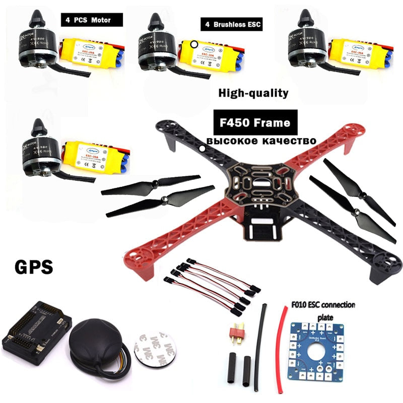 Frame F450 Qav250 Quadcopter Frame Kit - APM2.6 F4 and GPS 2212 2208 HP 30A 1045 prop ~ fpv drone kit F4P01 drone quadrocopter 4 Frame F450 Qav250 Quadcopter Frame Kit - APM2.6 F4 and GPS 2212 2208 HP 30A 1045 prop ~ fpv drone kit F4P01 drone quadrocopter - Image 4