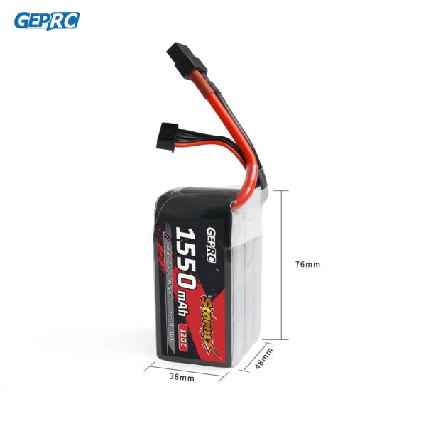 GEPRC Storm 6S 1550mAh 120C Lipo аккумулятор - Подходит для 3-5 дюймов серии дронов для RC FPV Quadcopter Freestyle серии дронов частей 5 GEPRC Storm 6S 1550mAh 120C Lipo Battery - Suitable for 3-5Inch Series Drone for RC FPV Quadcopter Freestyle Series Drone Parts — изображение 5