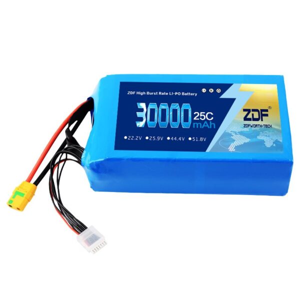 ZDF Batteries 6S 7S 12S 14S 30000mAh 22.2V 25.9V 44.4V 51.8V 25C LiPo Battery Pack with XT90-S Plug Connector for UAV Drones - Image 4