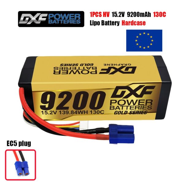 DXF 4S Lipo Battery 14.8V 15.2V 6500mAh 9200mAh - Gold Version Graphene Racing Series HardCase for RC Car BX Evader Truggy Buggy - صورة DXF 4S Lipo Battery 14.8V 15.2V 6500mAh 9200mAh - Gold Version Graphene Racing Series HardCase for RC Car BX Evader Truggy Buggy - صورة 11
