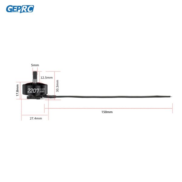 GEPRC SPEEDX2 2207 1960KV/2050KV Motor - 4-5 Inch FPV Drone 6S Brushless Motor FPV RC Multicopter Racing Drone Parts DIY PART 5 GEPRC SPEEDX2 2207 1960KV/2050KV Motor - 4-5 Inch FPV Drone 6S Brushless Motor FPV RC Multicopter Racing Drone Parts DIY PART — изображение 5