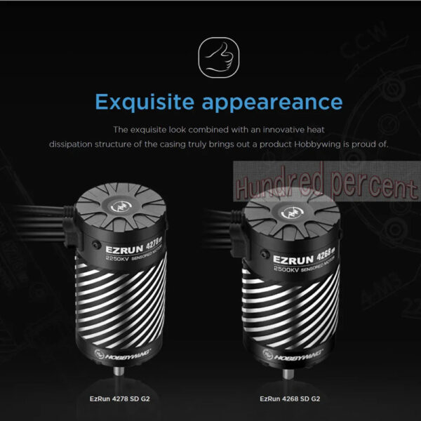 Hobbywing EZRUN MAX8 G2 3-6S Brushless Sensored 4278SD 2250KV/4268SD 3-4S 2500KV 2250kv Motor For 1/8 1/10 Truck Car - Image 3