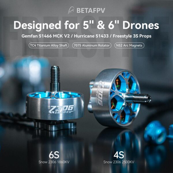BETAFPV Snow 2306 Brushless Motors 1860KV/2500KV - Image 6