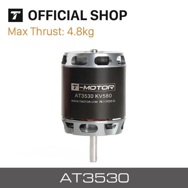T-MOTOR AT3530 Long Shaft Motor - KV580 4.8KG Thrust brushless motor for long range drones fixed wing uav for defence Airplane Motor - Image 3