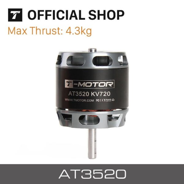 T-MOTOR AT3520 Motor - Long Shaft KV550 KV720 KV850 brushless motor Max Thrust 4.3KG for long range drones fixed wing uav Airplane Drone — изображение 3