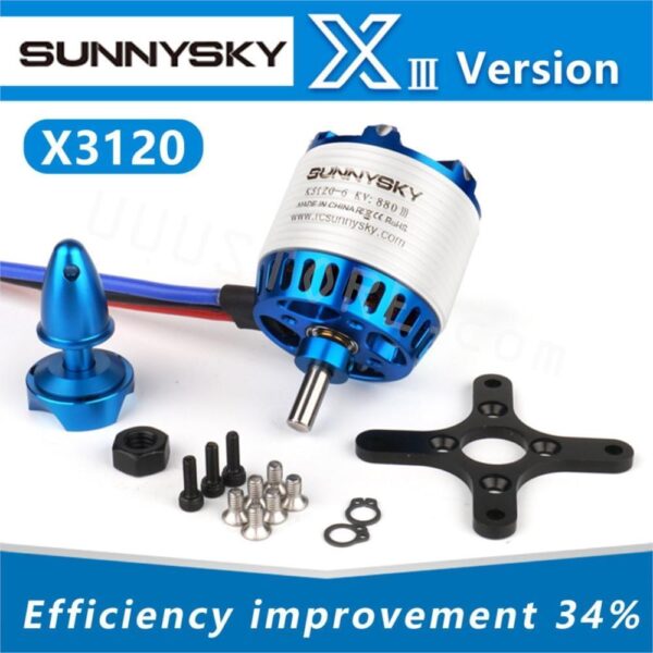 1/2/4PCS SUNNYSKY X3120-III 585KV 760KV 880KV 1025KV Brushless Motor for RC Quadcopter Airplanes Fixed Wing UAV Plane - Image 3