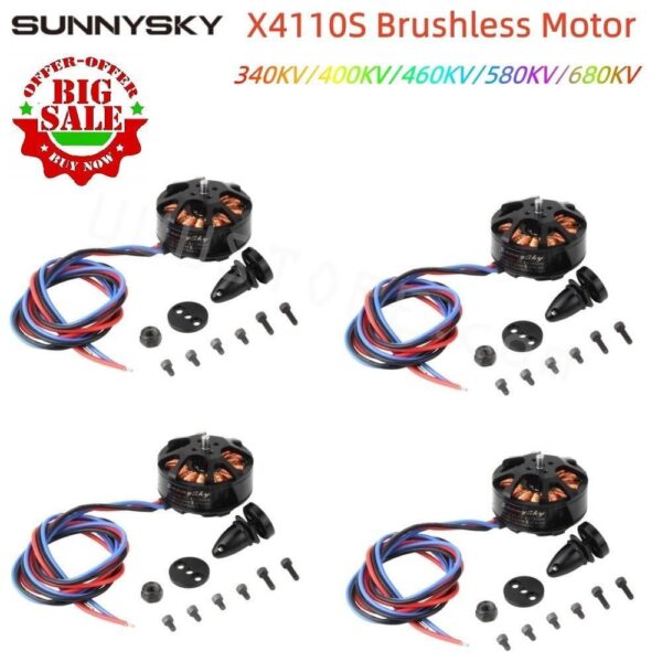 1/2/4PCS Sunnysky X4110S 340KV 400KV 460KV 580KV 680KV 4S-6S Brushless Motor For RC Multicopter Quadcopter Aerobatic 3D Airplane - Image 3