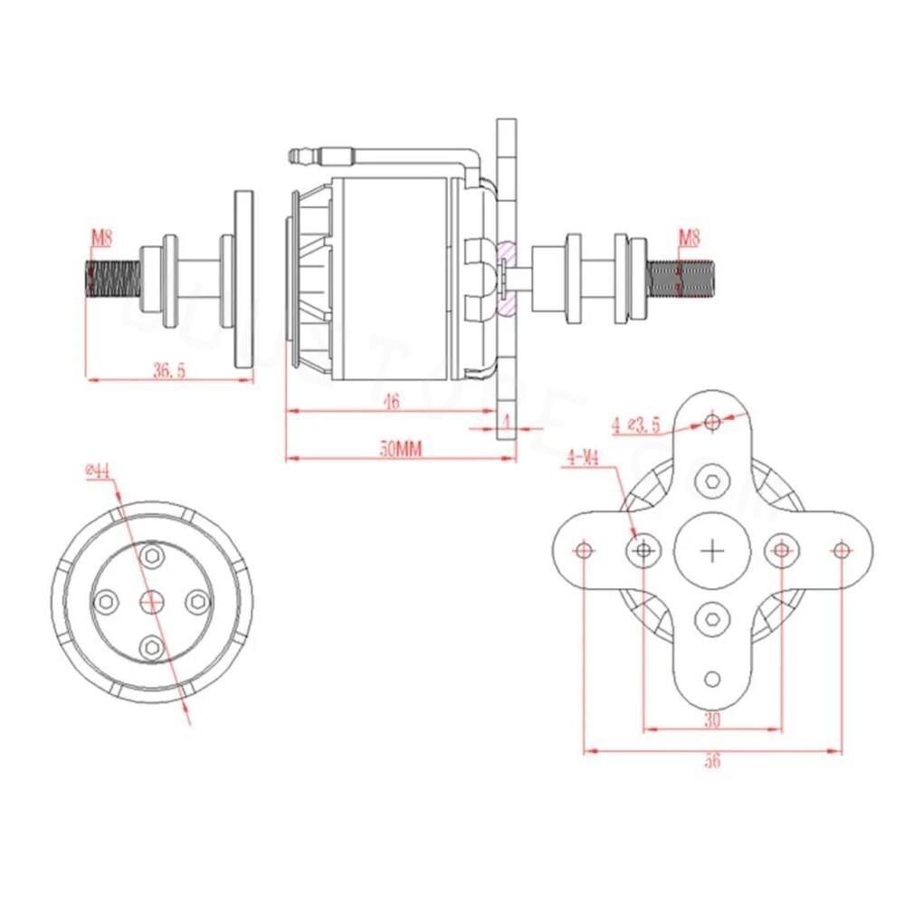 1/2/4PCS EMAX GT Series GT3520-05 925KV Outrunner Brushless Motor for RC Airplanes Aircraft 5 1/2/4PCS EMAX GT Series GT3520-05 925KV Outrunner Brushless Motor for RC Airplanes Aircraft - Image 5