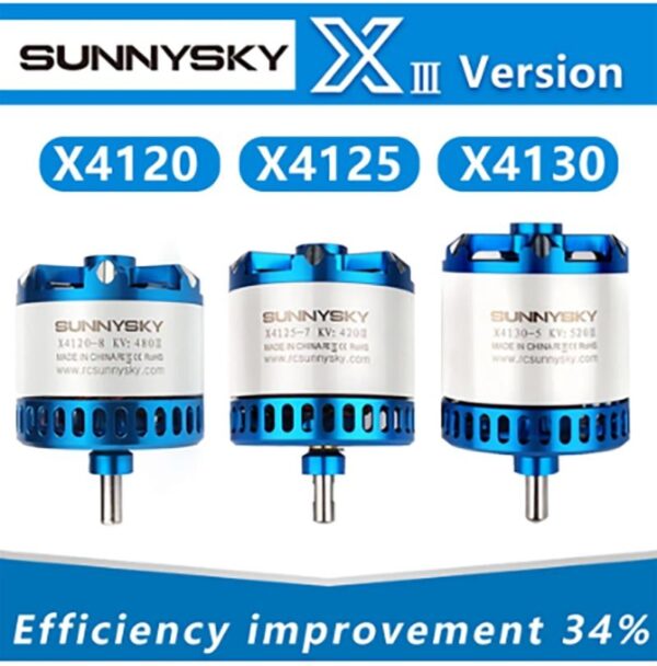 SUNNYSKY X4120-III X4125-III X4130-III 310KV 420KV 440KV 465KV 480KV Brushless Motor for RC Quadcopter Airplanes Fixed Wing Plane 3 SUNNYSKY X4120-III X4125-III X4130-III 310KV 420KV 440KV 465KV 480KV Brushless Motor for RC Quadcopter Airplanes Fixed Wing Plane — изображение 3
