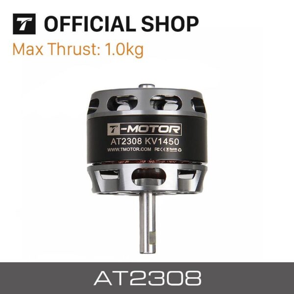 T-MOTOR AT2308 Long Shaft KV1450 KV2600 brushless motor Max Thrust 1.0KG for fixed wing rc drone - Image 3