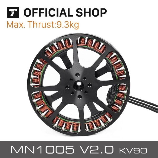 T-MOTOR MN1005 V2.0 KV90 Motor - Max Thrust 9.3KG 11.5g/W at 3kg Ultralight aircraft engine big thrust Antigravity Brushless Motor — изображение 3