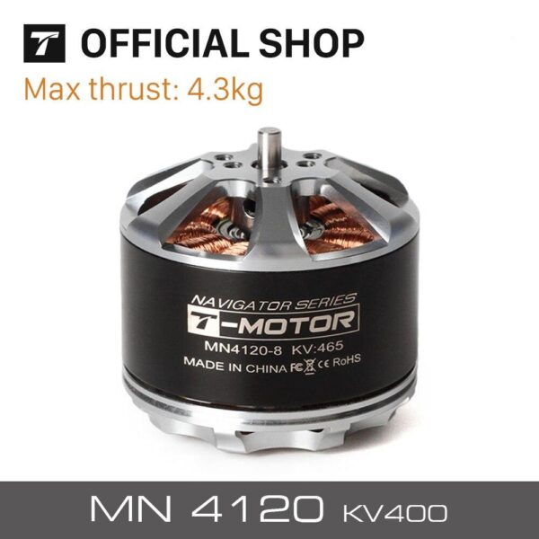 T-motor MN4120 KV400 Brushless Motor Max Thrust 4.3KG for RC Helicopters Drone - Image 3