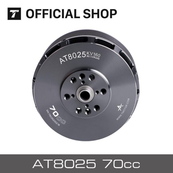 T-MOTOR AT8025 70CC Motor -  KV160/KV190 AT80 Series Brushless Drone Motor Power And Balanced Excellent Control - Image 3