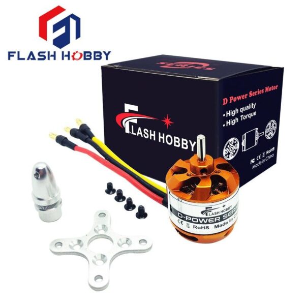 FLASHHOBBY D2826 Brushless Motor 930KV 1000KV 1400KV 2200KV For RC Aircraft Plane Multi-copter Brushless Outrunner Motor - Image 3