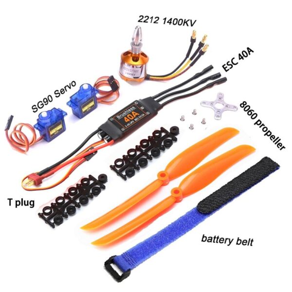 Brushless Motor A2212 2212 1000KV/1400KV/2200KV 40A ESC 6035/8060/1060 Propeller SG90 9G Servo for RC Fixed Wing aircraft 6 Brushless Motor A2212 2212 1000KV/1400KV/2200KV 40A ESC 6035/8060/1060 Propeller SG90 9G Servo for RC Fixed Wing aircraft - Image 6