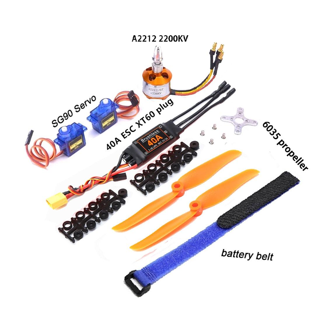 Brushless Motor A2212 2212 1000KV/1400KV/2200KV 40A ESC 6035/8060/1060 Propeller SG90 9G Servo for RC Fixed Wing aircraft 1 Brushless Motor A2212 2212 1000KV/1400KV/2200KV 40A ESC 6035/8060/1060 Propeller SG90 9G Servo for RC Fixed Wing aircraft