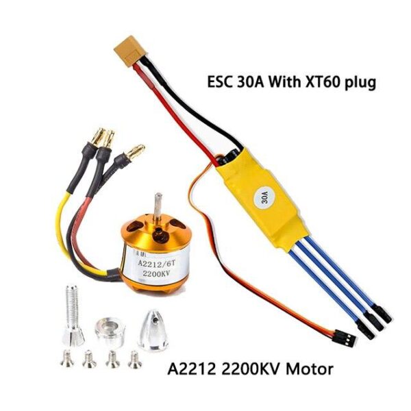 XXD A2212 2200KV 2212 Brushless Motor HW 30A ESC & 6035 Propeller SG90 9G Micro Servo for RC Fixed Wing Plane Helicopter — изображение 5