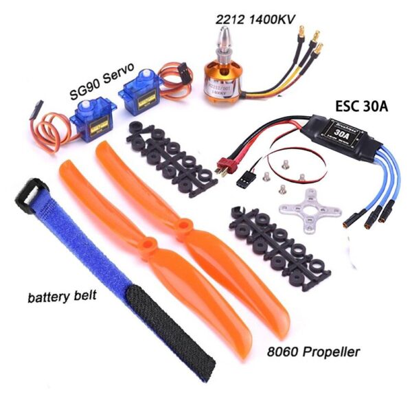 A2212 2212 1400KV Brushless Motor Brushless 30A ESC SG90 9G Micro Servo 8060 Propeller for RC Fixed Wing Plane Spare parts 3 A2212 2212 1400KV Brushless Motor Brushless 30A ESC SG90 9G Micro Servo 8060 Propeller for RC Fixed Wing Plane Spare parts - Image 3