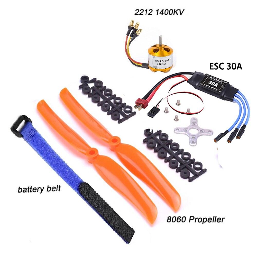 A2212 2212 1400KV Brushless Motor Brushless 30A ESC SG90 9G Micro Servo 8060 Propeller for RC Fixed Wing Plane Spare parts 2 A2212 2212 1400KV Brushless Motor Brushless 30A ESC SG90 9G Micro Servo 8060 Propeller for RC Fixed Wing Plane Spare parts - Image 2