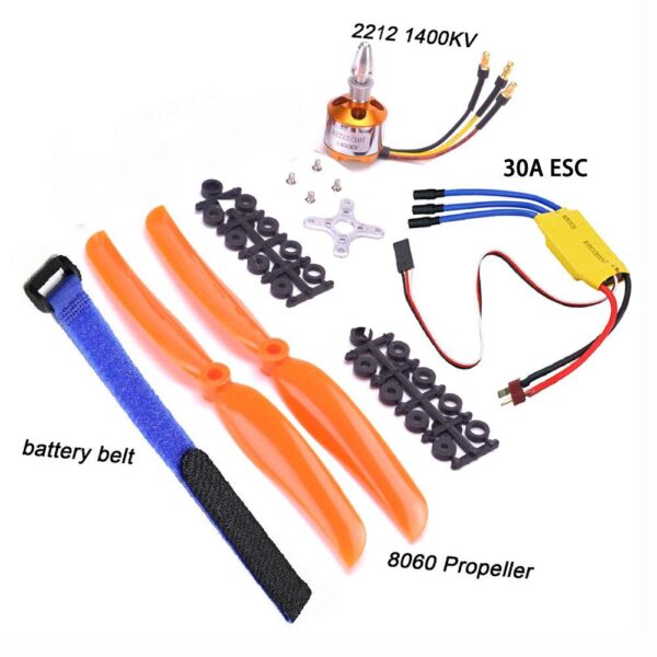 XXD A2212 2212 1400KV Brushless Motor 30A ESC Motor SG90 9G Micro Servo 8060 Propeller Set for RC Fixed Wing Plane 14 XXD A2212 2212 1400KV Brushless Motor 30A ESC Motor SG90 9G Micro Servo 8060 Propeller Set for RC Fixed Wing Plane - صورة XXD A2212 2212 1400KV Brushless Motor 30A ESC Motor SG90 9G Micro Servo 8060 Propeller Set for RC Fixed Wing Plane - صورة 14