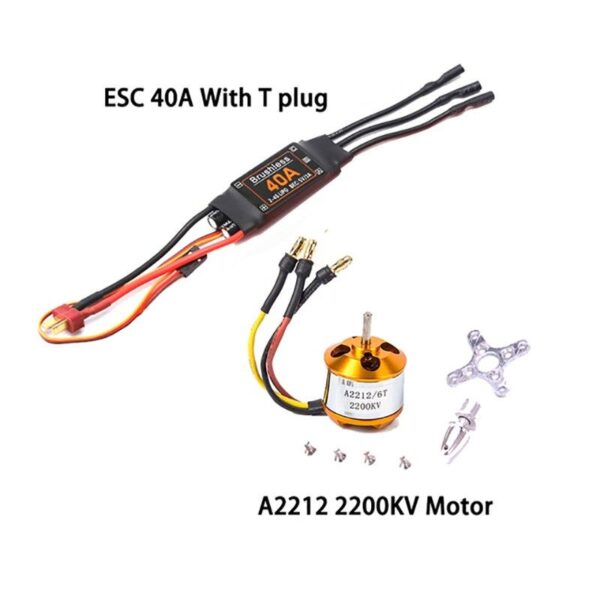 New Brushless Motor A2212 2212 1000KV/1400KV/2200KV 40A ESC 6035/8060/1060 Propeller SG90 9G Servo for RC Fixed Wing Helicopte 18 New Brushless Motor A2212 2212 1000KV/1400KV/2200KV 40A ESC 6035/8060/1060 Propeller SG90 9G Servo for RC Fixed Wing Helicopte - Image 18