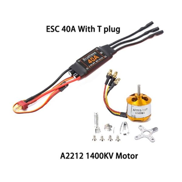 New Brushless Motor A2212 2212 1000KV/1400KV/2200KV 40A ESC 6035/8060/1060 Propeller SG90 9G Servo for RC Fixed Wing Helicopte 15 New Brushless Motor A2212 2212 1000KV/1400KV/2200KV 40A ESC 6035/8060/1060 Propeller SG90 9G Servo for RC Fixed Wing Helicopte - Image 15