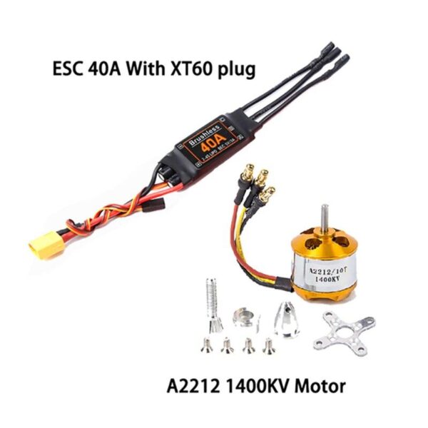 New Brushless Motor A2212 2212 1000KV/1400KV/2200KV 40A ESC 6035/8060/1060 Propeller SG90 9G Servo for RC Fixed Wing Helicopte 6 New Brushless Motor A2212 2212 1000KV/1400KV/2200KV 40A ESC 6035/8060/1060 Propeller SG90 9G Servo for RC Fixed Wing Helicopte - Image 6