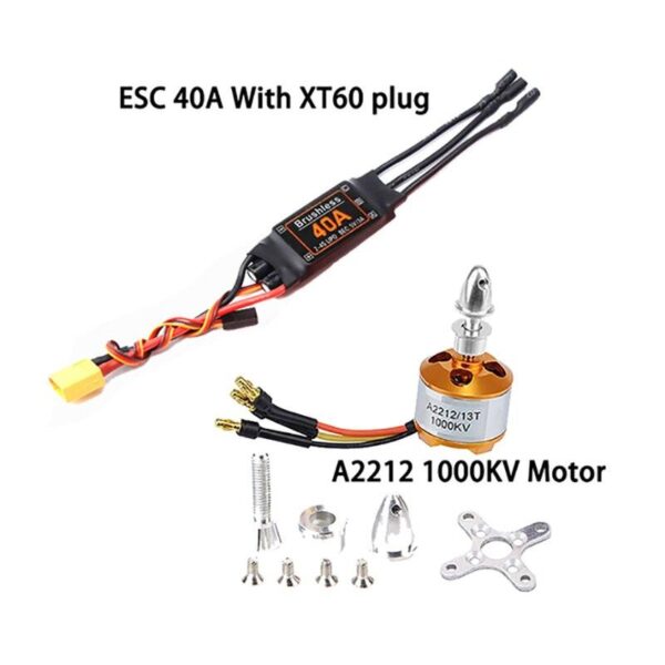 New Brushless Motor A2212 2212 1000KV/1400KV/2200KV 40A ESC 6035/8060/1060 Propeller SG90 9G Servo for RC Fixed Wing Helicopte 4 New Brushless Motor A2212 2212 1000KV/1400KV/2200KV 40A ESC 6035/8060/1060 Propeller SG90 9G Servo for RC Fixed Wing Helicopte - Image 4