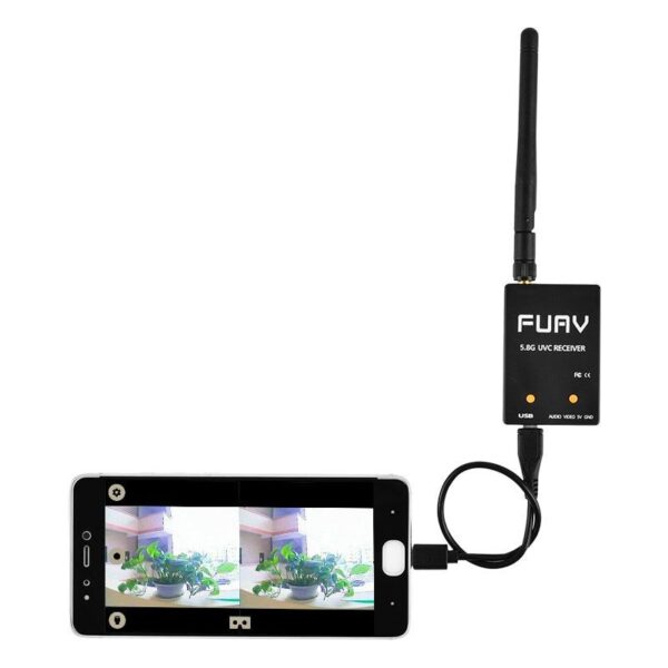 FUAV UVC Dual / Single Antenna Control OTG - 5.8G 150CH Full Channel FPV Receiver W/Audio for RC Drone Parts — изображение 9