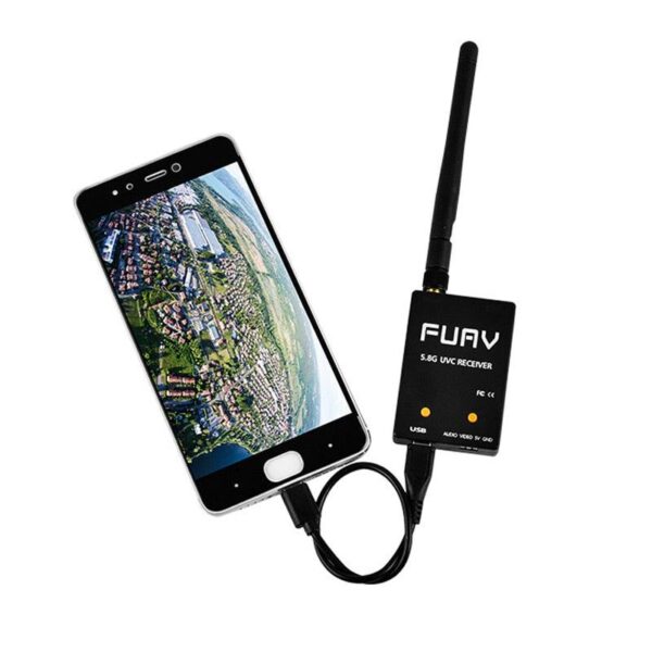FUAV UVC Dual / Single Antenna Control OTG - 5.8G 150CH Full Channel FPV Receiver W/Audio for RC Drone Parts — изображение 6