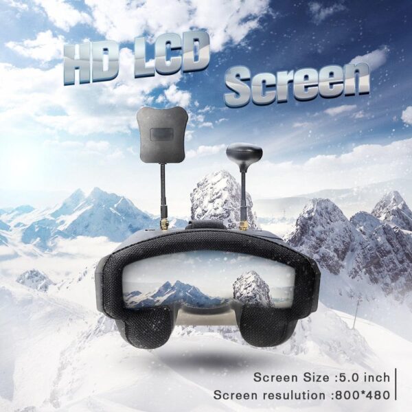 Eachine EV800D FPV Goggle - 5.8G 40CH 5 Inch 800*480 Video Headset HD DVR Diversity FPV Goggles With Battery For RC Model - Image 6