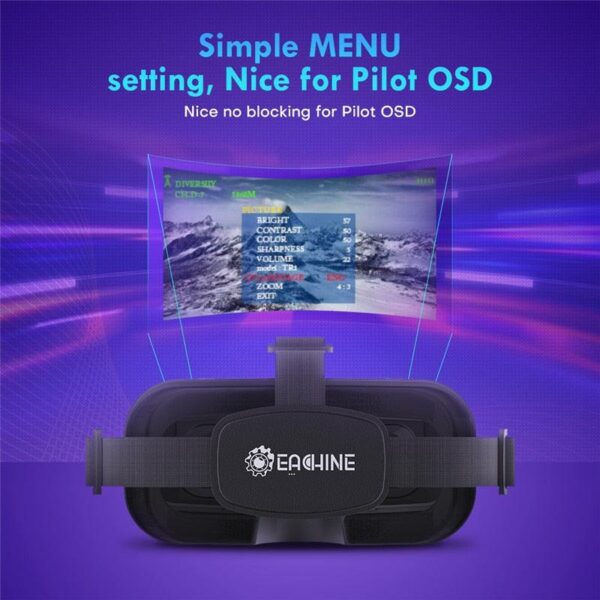 Eachine EV800DM FPV Goggle - Varifocal 5.8G 40CH Diversity FPV Goggles with HD DVR 3 Inch 900x600 Video Headset Build in Battery FPV Drone VR - Image 4