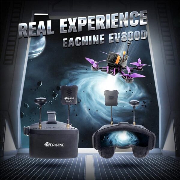 Eachine EV800D FPV Goggle - 5.8G 40CH 5 Inch 800*480 Video Headset HD DVR Diversity FPV Drone Goggles With Battery For RC Model RC Drone Parts - Image 4