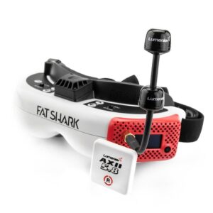 FatShark Dominator HDO2 FPV Goggles - with Immersionrc Rapidfire and Lumenier 5.8g AXII Patch And lumernier Double AXII ANTENNA for FPV Drone