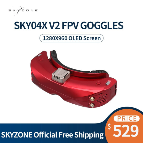 SKYZONE SKY04X V2 FPV Goggles - OLED 5.8G 48CH Steadyview Receiver 1280X960 DVR FPV Goggles with Head Tracker Fan for RC Airplane Racing Drone 4 SKYZONE SKY04X V2 FPV Goggles - OLED 5.8G 48CH Steadyview Receiver 1280X960 DVR FPV Goggles with Head Tracker Fan for RC Airplane Racing Drone - صورة SKYZONE SKY04X V2 FPV Goggles - OLED 5.8G 48CH Steadyview Receiver 1280X960 DVR FPV Goggles with Head Tracker Fan for RC Airplane Racing Drone - صورة 4