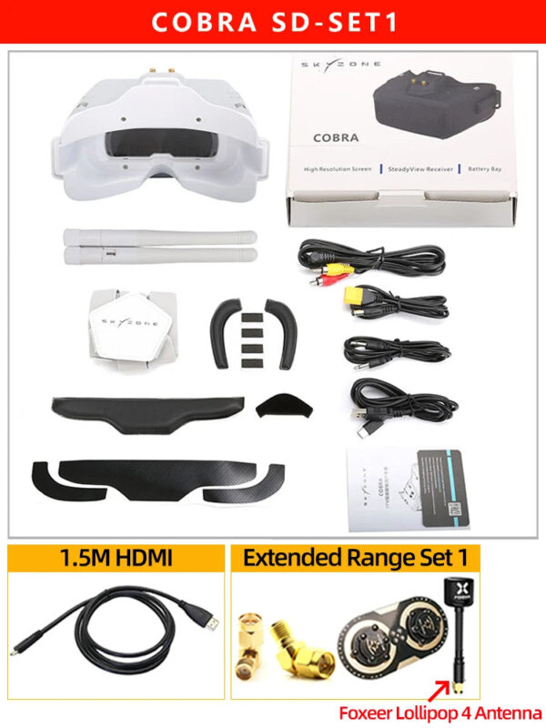 SKYZONE Cobra X V4 Goggle - 1280x720 5.8G 48CH Receiver Upgrade Of V2 Head Tracker DVR FPV Goggles Helmet With HDMI For FPV Drone - Image 15