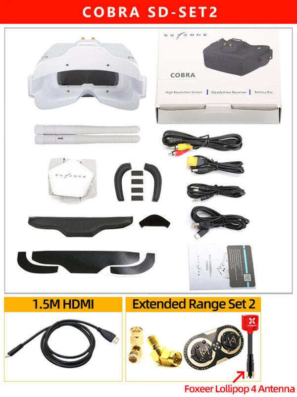 SKYZONE Cobra X V4 Goggle - 1280x720 5.8G 48CH Receiver Upgrade Of V2 Head Tracker DVR FPV Goggles Helmet With HDMI For FPV Drone - Image 14