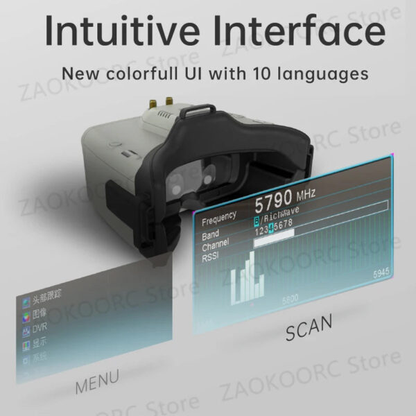 SKYZONE Cobra X V4 Goggle - 1280x720 5.8G 48CH Receiver Upgrade Of V2 Head Tracker DVR FPV Goggles Helmet With HDMI For FPV Drone - Image 8