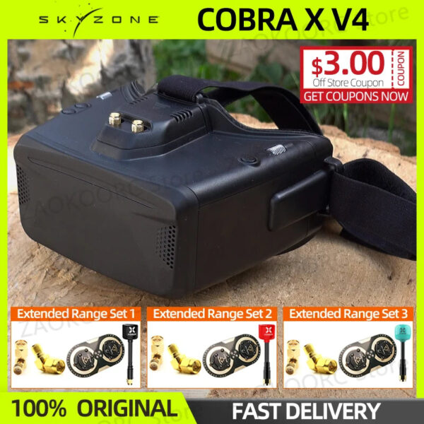 SKYZONE Cobra X V4 Goggle - 1280x720 5.8G 48CH Receiver Upgrade Of V2 Head Tracker DVR FPV Goggles Helmet With HDMI For FPV Drone - Image 4