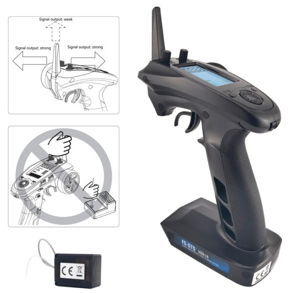 FlySky FS-GT5 2.4G 6CH RC Transmitter - Remote Controller with FS-BS6 Receiver for RC Car Crawler Boat Vehicle RC Model Car Parts - Image 7