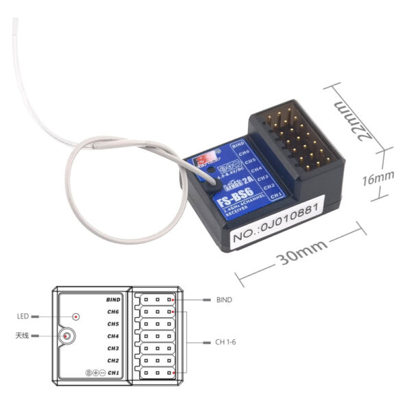 FlySky FS-GT5 2.4G 6CH RC Transmitter - Remote Controller with FS-BS6 Receiver for RC Car Crawler Boat Vehicle RC Model Car Parts - Image 4
