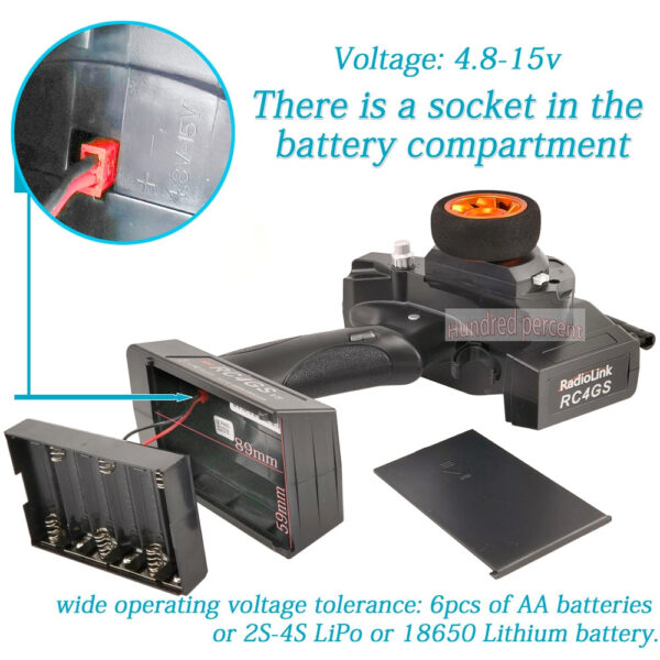 RadioLink RC4GS V3 - 2.4G 4CH 5CH 7CH 400M Distance Remote Controller Transmitter + R6Fg Gyro Inside Receiver for RC Car Boat V4V5 13 RadioLink RC4GS V3 - 2.4G 4CH 5CH 7CH 400M Distance Remote Controller Transmitter + R6Fg Gyro Inside Receiver for RC Car Boat V4V5 - Image 13
