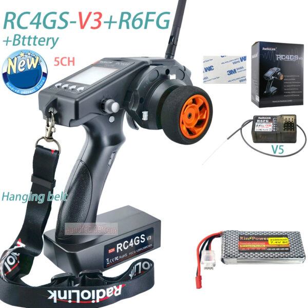 RadioLink RC4GS V3 - 2.4G 4CH 5CH 7CH 400M Distance Remote Controller Transmitter + R6Fg Gyro Inside Receiver for RC Car Boat V4V5 8 RadioLink RC4GS V3 - 2.4G 4CH 5CH 7CH 400M Distance Remote Controller Transmitter + R6Fg Gyro Inside Receiver for RC Car Boat V4V5 - Image 8