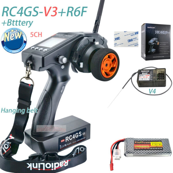 RadioLink RC4GS V3 - 2.4G 4CH 5CH 7CH 400M Distance Remote Controller Transmitter + R6Fg Gyro Inside Receiver for RC Car Boat V4V5 6 RadioLink RC4GS V3 - 2.4G 4CH 5CH 7CH 400M Distance Remote Controller Transmitter + R6Fg Gyro Inside Receiver for RC Car Boat V4V5 - Image 6