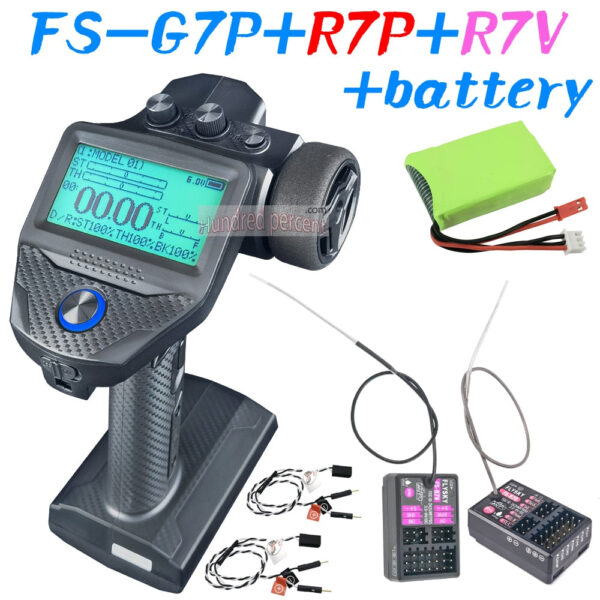 FLYSKY FS-G7P G7P 2.4G 7CH ANT Protocol Radio Transmitter- PWM PPM I-BUS SBUS Output with FS-R7P R7P RC Receiver for RC Car Boat - Image 3